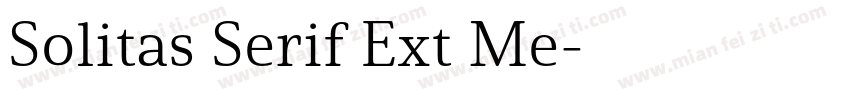 Solitas Serif Ext Me字体转换